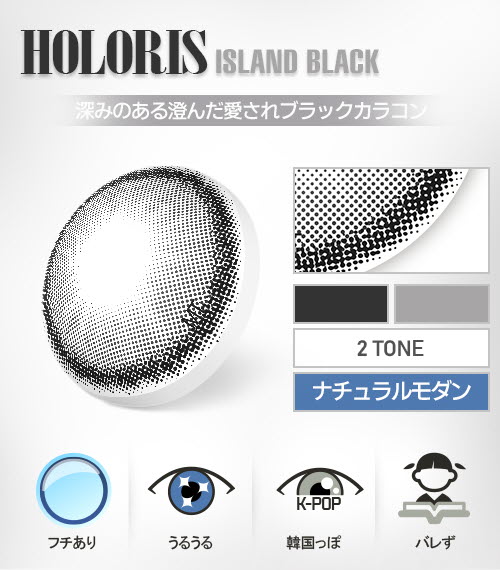 【乱視用、1ヶ月】ホロリス・アイランドブラック5